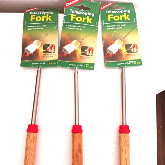 Coghlans Telescopic Roasting Forks Lot Of 3 New Extends 34" Hot Dog- Marshmallow - Picture 1 of 5